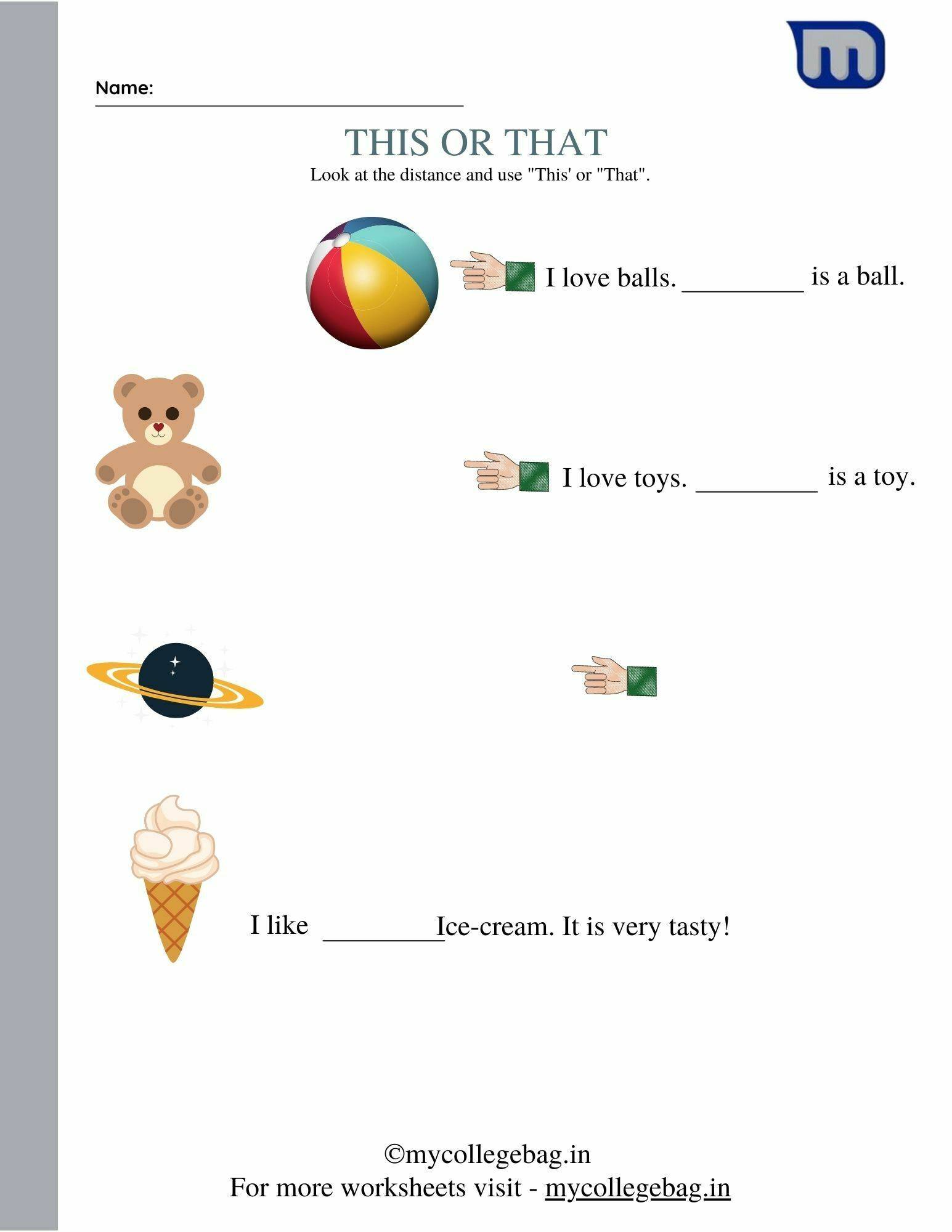 Printable Thisthat These Those Worksheets Download For Free In Pdf 