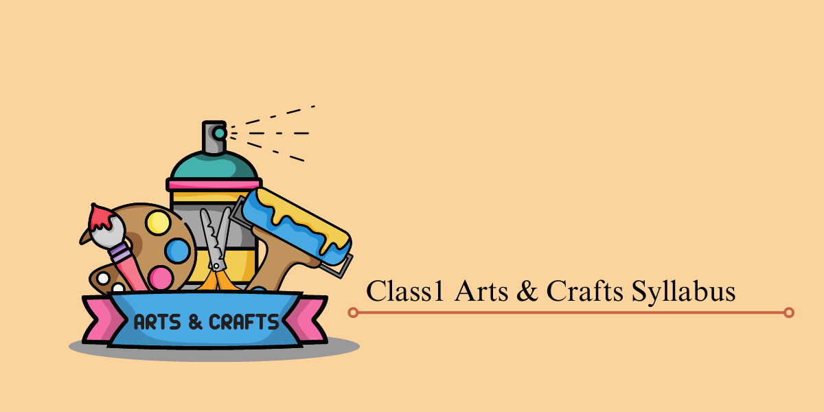 Image showing art and crafts tools for kids  - represents class 1 arts and crafts syllabus