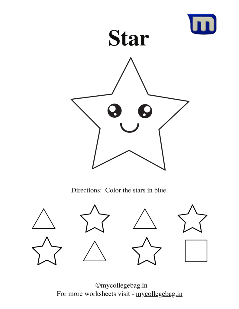 color the star worksheet