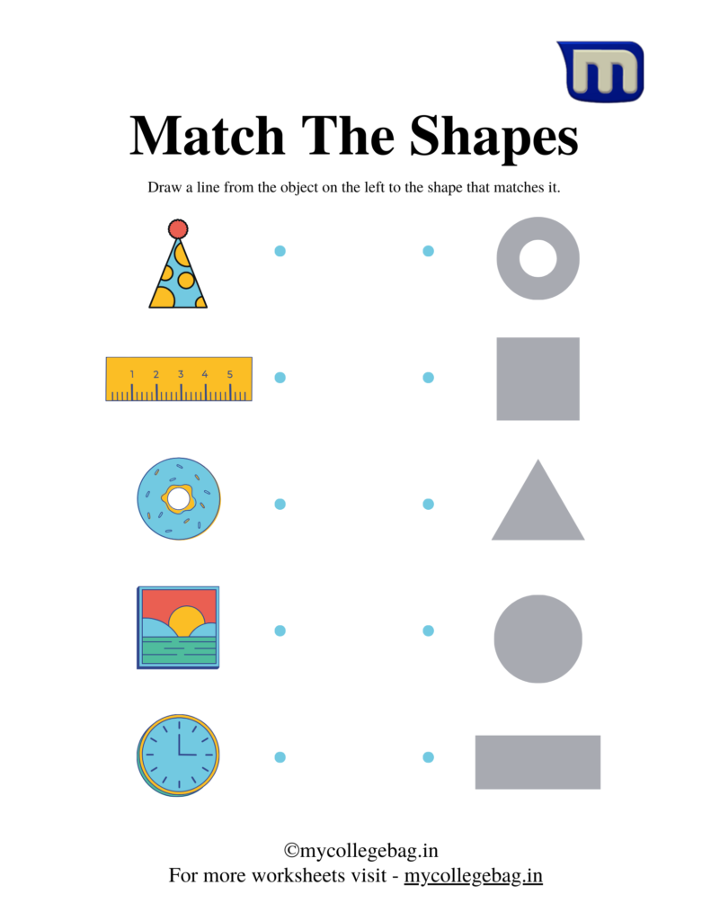 match the shapes worksheet